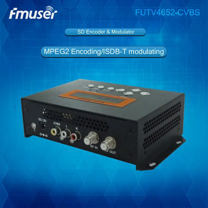 Модулятор кодировщика SD FUTV4652C ISDB-T MPEG2 (тюнер, CVBS in; RF out) для домашнего использования
Модулятор кодировщика SD FUTV4652C ISDB-T MPEG2 (тюнер, CVBS in; RF out) для домашнего использования