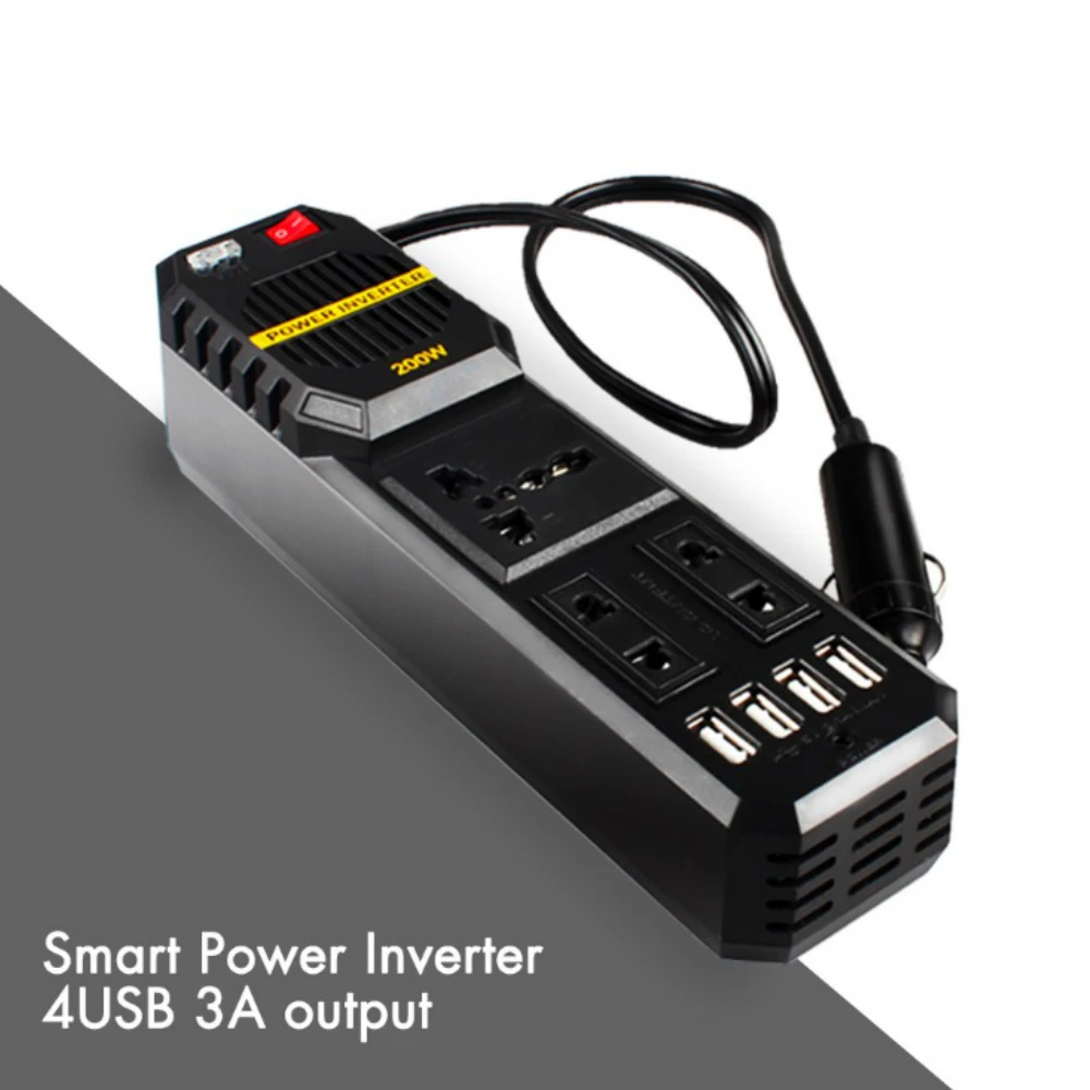 200W Modified Sine Wave Inverter DC 12V to AC 220V with Universal Socket for Car Vehicle Solar Power Inverter Four USB Ports
200W Modified Sine Wave Inverter DC 12V to AC 220V with Universal Socket for Car Vehicle Solar Power Inverter Four USB Ports