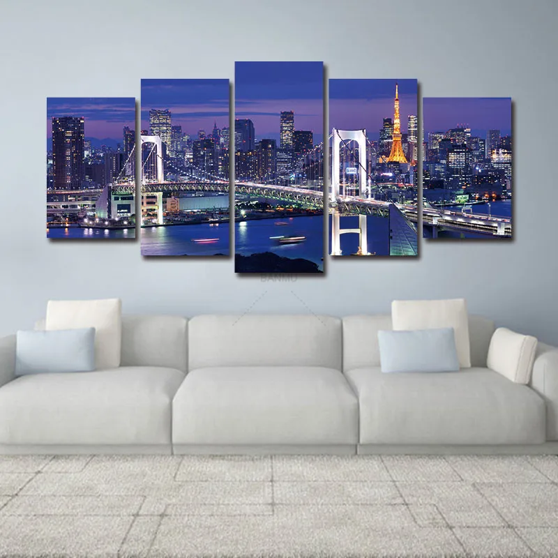 Modern Canvas Prings wall art decor for living home 5 Pieces Canvas Art Photo Print on Canvas New York Bridge Painting
Modern Canvas Prings wall art decor for living home 5 Pieces Canvas Art Photo Print on Canvas New York Bridge Painting