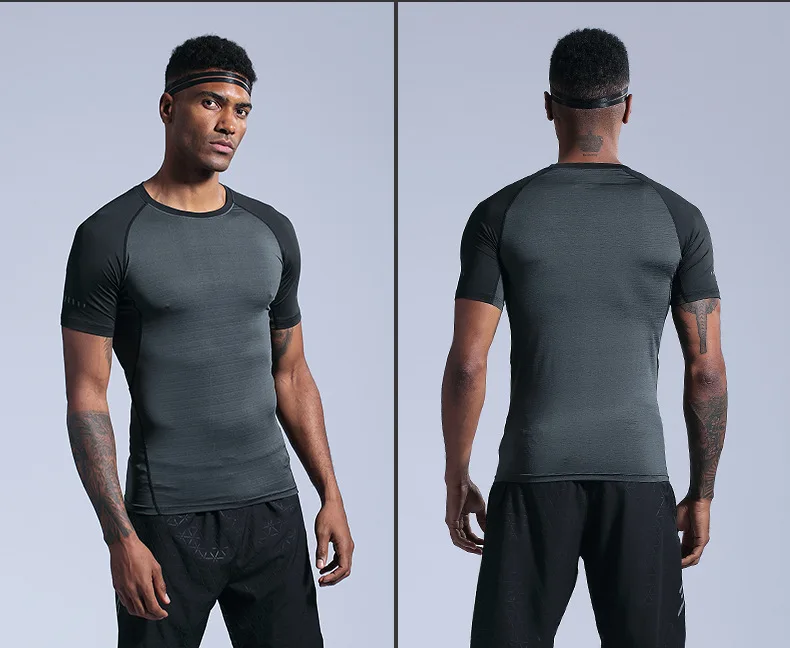 Close-fitting men's sports training suit with moisture absorption, quick drying, air permeability, tight and short sleeves
Close-fitting men's sports training suit with moisture absorption, quick drying, air permeability, tight and short sleeves