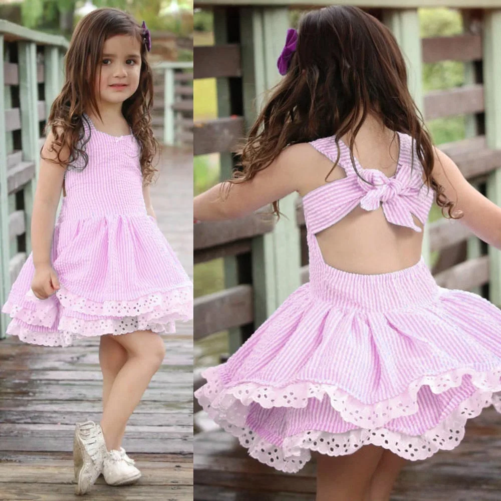 Girls Princess Dress Children Evening Clothing Kids Chiffon Quality Lace Dresses BabyGirl Party Prom Pearl 2019 New Summer | Мать и