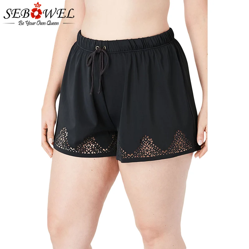 SEBOWEL 2021 Black Sky Blue Laser Cut Swim Short With Tummy Control Women Hollow Out Swimwear Bikini Bottom Braga Alta
SEBOWEL 2021 Black Sky Blue Laser Cut Swim Short With Tummy Control Women Hollow Out Swimwear Bikini Bottom Braga Alta
