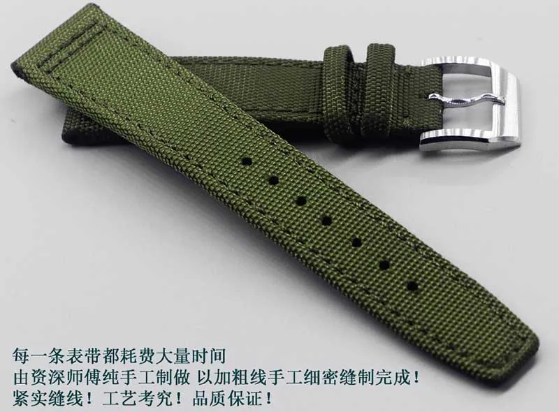 New outdoor Sports Watch pilot Mountaineering strap Army Green 20mm 22mm Composite Fiber Watchband Leather Watch strap
New outdoor Sports Watch pilot Mountaineering strap Army Green 20mm 22mm Composite Fiber Watchband Leather Watch strap
