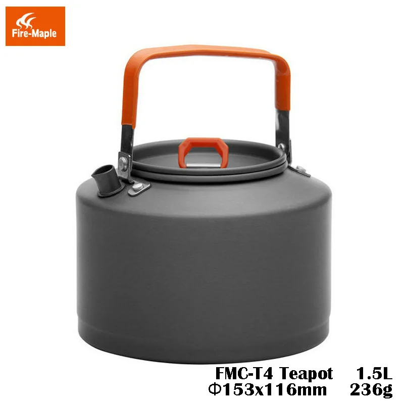 

Fire Maple Fmc-T3/T4 outdoor camping kettle coffee/Tea pot 0.8/1.5L with Heat Proof Handle