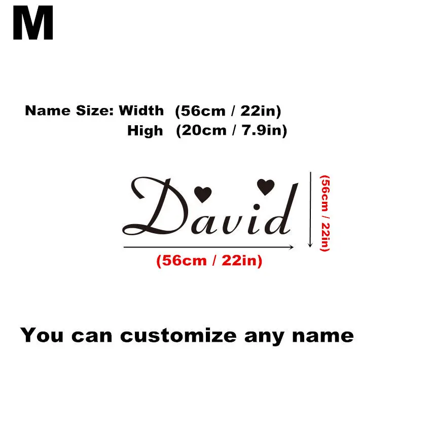 Customized Personalized Name Children Heart Art Decor Nursery Kids RoomVinyl Sticker Decal Wall Art Sticker C09
Customized Personalized Name Children Heart Art Decor Nursery Kids RoomVinyl Sticker Decal Wall Art Sticker C09