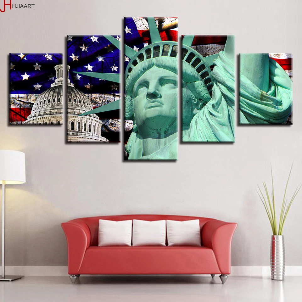 Canvas Modern Prints Wall Art 5 Pieces American Flag Statue Of Liberty Paintings Decor Living Room Frame Modular Pictures Poster
Canvas Modern Prints Wall Art 5 Pieces American Flag Statue Of Liberty Paintings Decor Living Room Frame Modular Pictures Poster