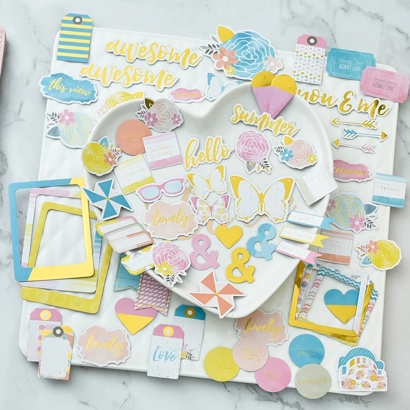 70 шт. цветные высечки для скрапбукинга|cutting dies|cutting dies for scrapbookingcut scrapbooking |