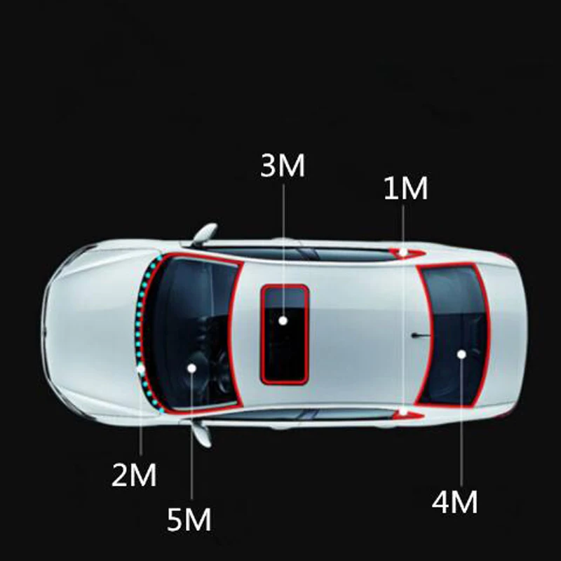 Наклейка на крышу автомобиля 3 м для Mitsubishi ASX/Outlander/Lancer Evolution/Pajero/Eclipse/Grandis |