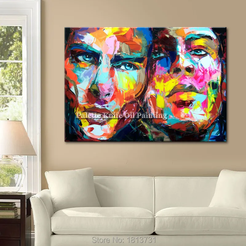 Francoise Nielly canvas Painting Palette knife Face oil painting wall art pictures for living room home decor caudros decoracion
Francoise Nielly canvas Painting Palette knife Face oil painting wall art pictures for living room home decor caudros decoracion