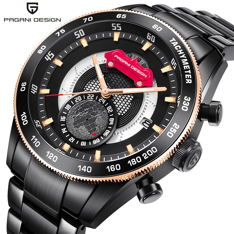 PAGANI DESIGN Brand Men Luxury Military Quartz Wristwatch Fashion Black Waterproof Stainless Steel Watch Clock Relogio Masculino
PAGANI DESIGN Brand Men Luxury Military Quartz Wristwatch Fashion Black Waterproof Stainless Steel Watch Clock Relogio Masculino