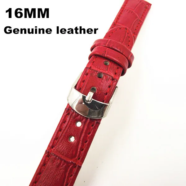 Retail - 1PCS High quality 16MM genuine leather Watch band watch strap red color-070703
Retail - 1PCS High quality 16MM genuine leather Watch band watch strap red color-070703