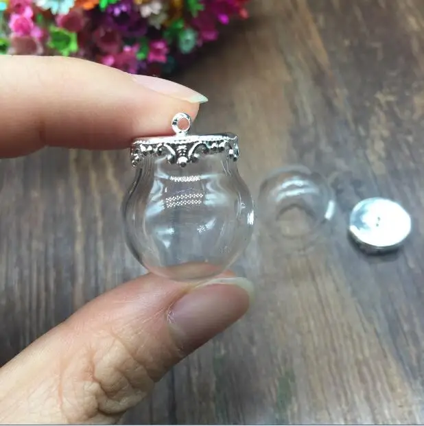100sets 20*15mm glass globe silver crown base set vial pendant wishing bottle dome cover necklace pendant charm jewelry findings
100sets 20*15mm glass globe silver crown base set vial pendant wishing bottle dome cover necklace pendant charm jewelry findings
