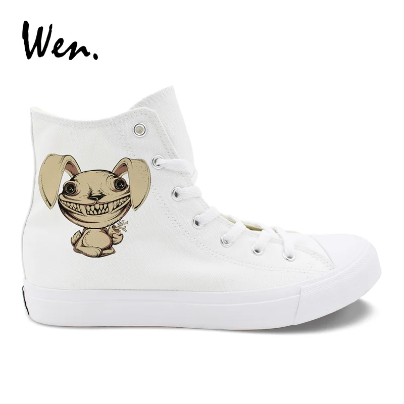 Wen White Canvas Women Casual Shoes Zombie Rabbit Tusks Teeth Carrot Designs Original Black High Top laced Men Comfy Sneakers
Wen White Canvas Women Casual Shoes Zombie Rabbit Tusks Teeth Carrot Designs Original Black High Top laced Men Comfy Sneakers