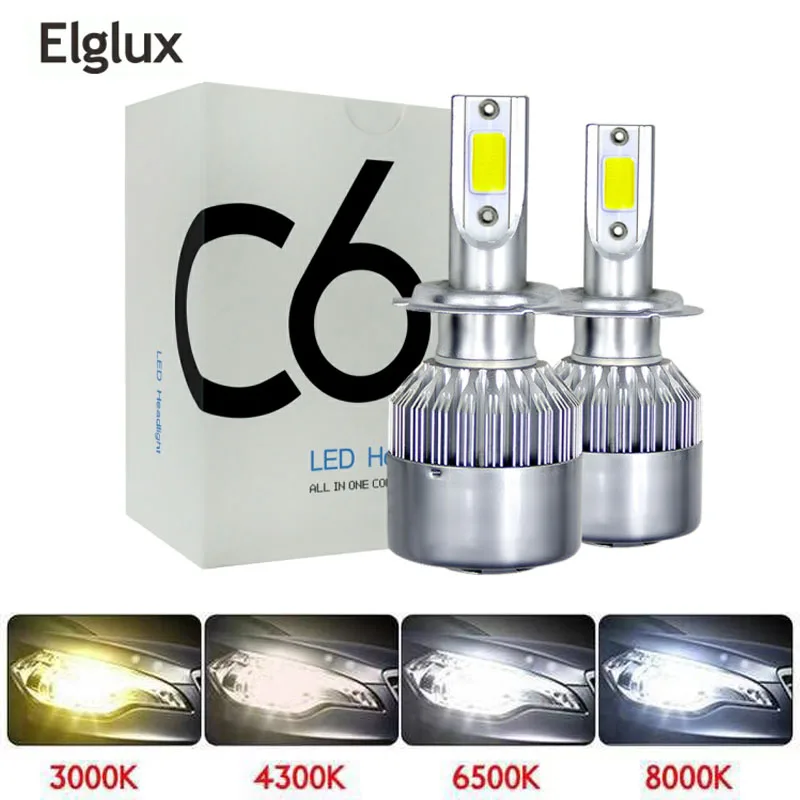 Elglux H4 LED H7 H11 H8 HB4 H1 H3 HB3 Auto Car Headlight Bulbs 72W 8000LM Car Styling 3000k 6000K 4300K 8000K led automotivo
Elglux H4 LED H7 H11 H8 HB4 H1 H3 HB3 Auto Car Headlight Bulbs 72W 8000LM Car Styling 3000k 6000K 4300K 8000K led automotivo
