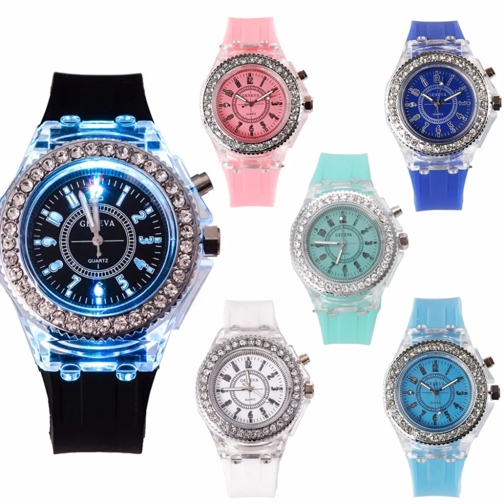 Hot Hot Ladies Womens Mens Geneva LED Backlight Sport Waterproof Quartz Wrist Watches
Hot Hot Ladies Womens Mens Geneva LED Backlight Sport Waterproof Quartz Wrist Watches