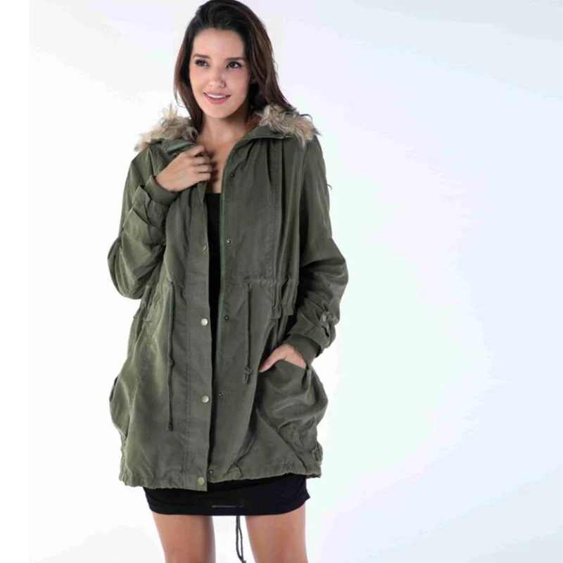 2019 Korean version Plush coat Female autumn Winter fur collar Double pocket large size Single-breasted Warm jacket cc304
2019 Korean version Plush coat Female autumn Winter fur collar Double pocket large size Single-breasted Warm jacket cc304