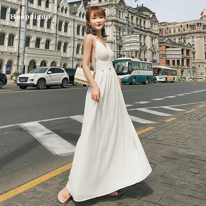2018 Solid Plus Size A-line Dress Summer Women White Sleeveless Spaghetti Strap V-neck Elegant Party Dress Casual Beach Dresses
2018 Solid Plus Size A-line Dress Summer Women White Sleeveless Spaghetti Strap V-neck Elegant Party Dress Casual Beach Dresses