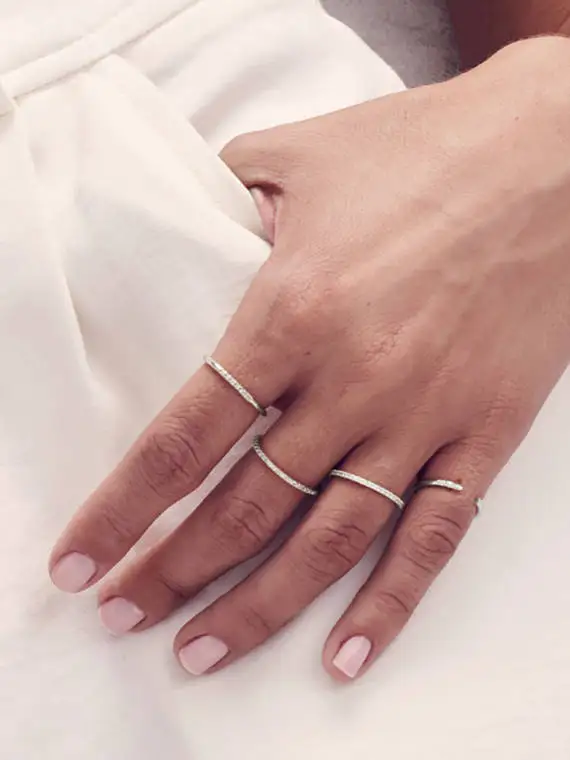 Classic thin full cz eternity band ring 100% 925 sterling silver simple stacking rings
Classic thin full cz eternity band ring 100% 925 sterling silver simple stacking rings