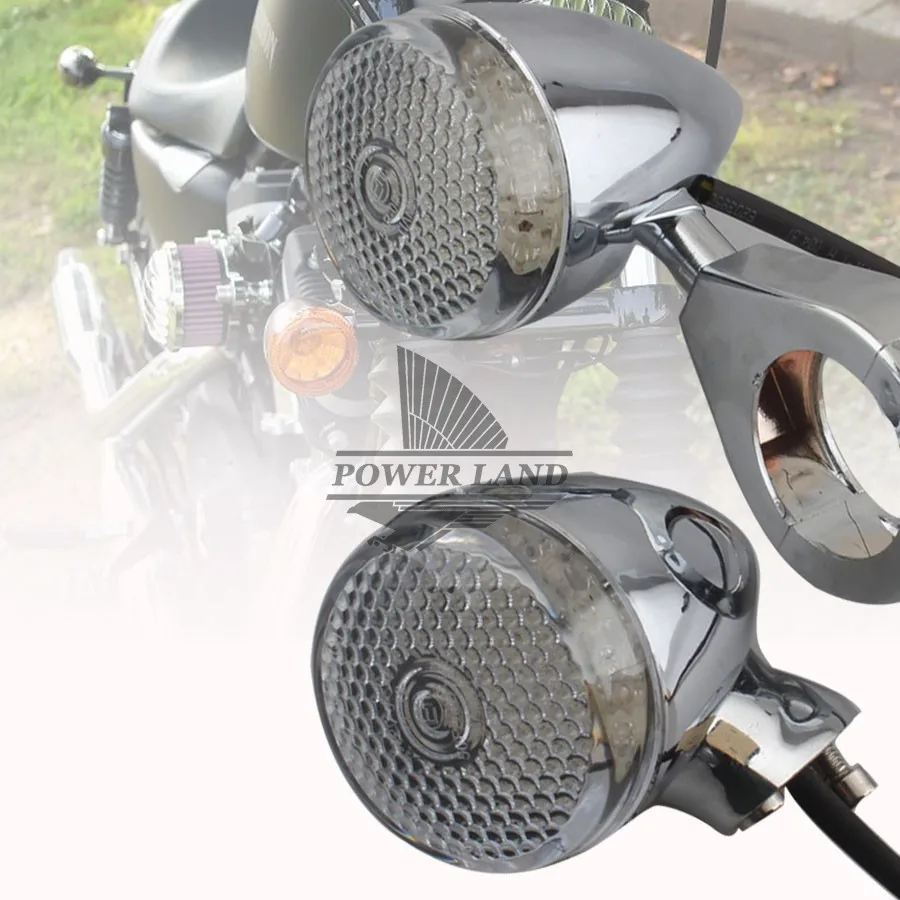 4pcs Universal Chrome Front Rear Motorcycle LED Turn Signal Amber Light 39mm/41mm Fork Clamp Clear Lens Blinker Fit For Harley
4pcs Universal Chrome Front Rear Motorcycle LED Turn Signal Amber Light 39mm/41mm Fork Clamp Clear Lens Blinker Fit For Harley