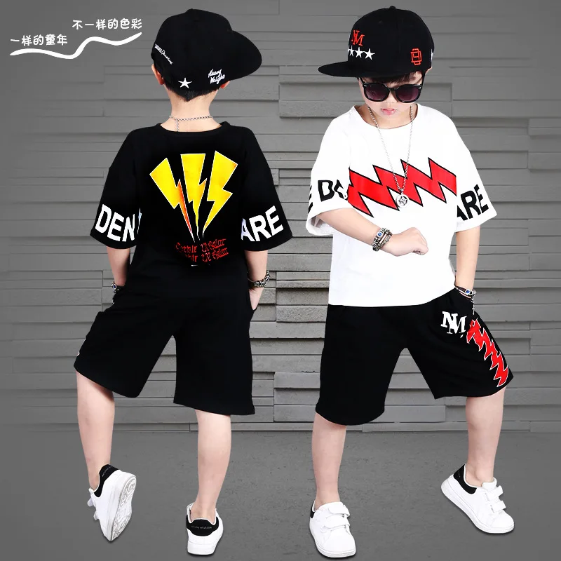 Children's Short Sleeve Wave Boys'Summer 2019 New Kids' clothes Casual t-shirts hip-hop Two-pieces sets size 120 130 140 160 180
Children's Short Sleeve Wave Boys'Summer 2019 New Kids' clothes Casual t-shirts hip-hop Two-pieces sets size 120 130 140 160 180