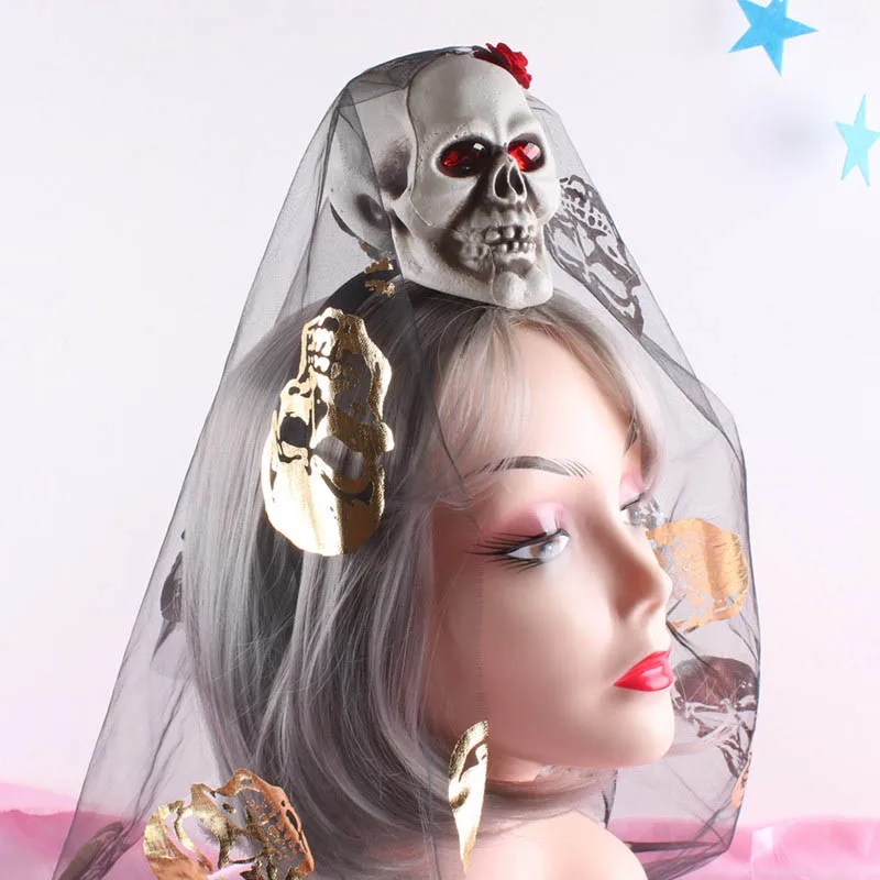 Q Girls Hairband Dance Party Supplies Halloween Party Decor Retro Funny Props Skull Face Veil Headband Women Hair Accessories
Q Girls Hairband Dance Party Supplies Halloween Party Decor Retro Funny Props Skull Face Veil Headband Women Hair Accessories