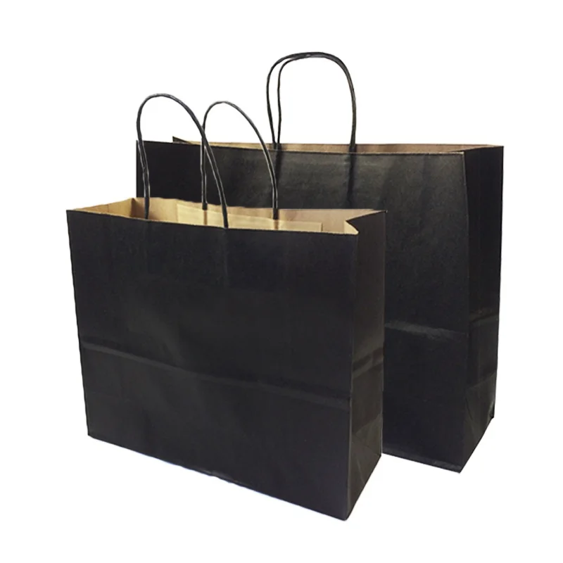 10 Pcs/lot Gift Bags With Handles Multi-function High-end Black Paper Bags 6 Size Recyclable Environmental Protection Bag
10 Pcs/lot Gift Bags With Handles Multi-function High-end Black Paper Bags 6 Size Recyclable Environmental Protection Bag