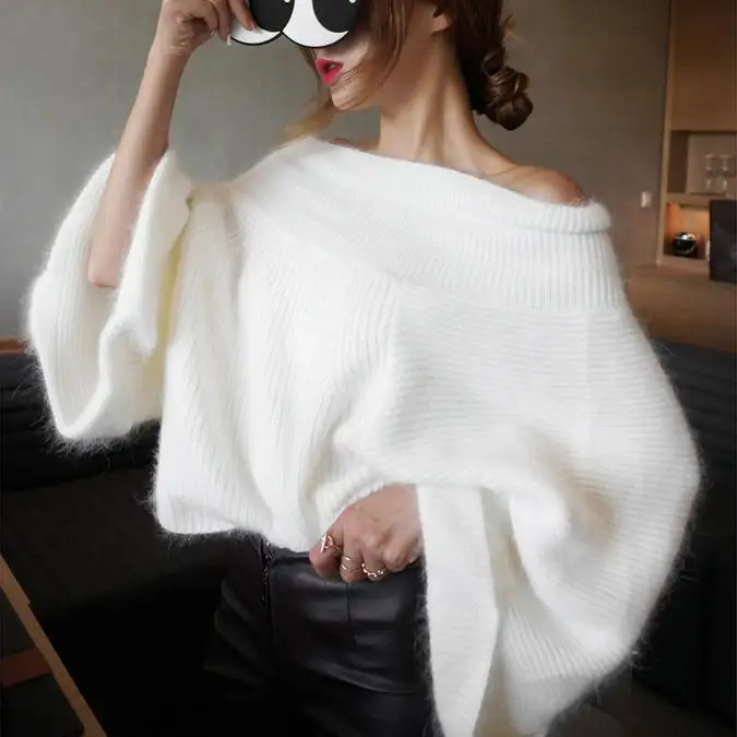 Free Shipping autumn winter women fashion sweater slash neck off shoulder flare sleeve ladies sweater pullover soft knitwear
Free Shipping autumn winter women fashion sweater slash neck off shoulder flare sleeve ladies sweater pullover soft knitwear