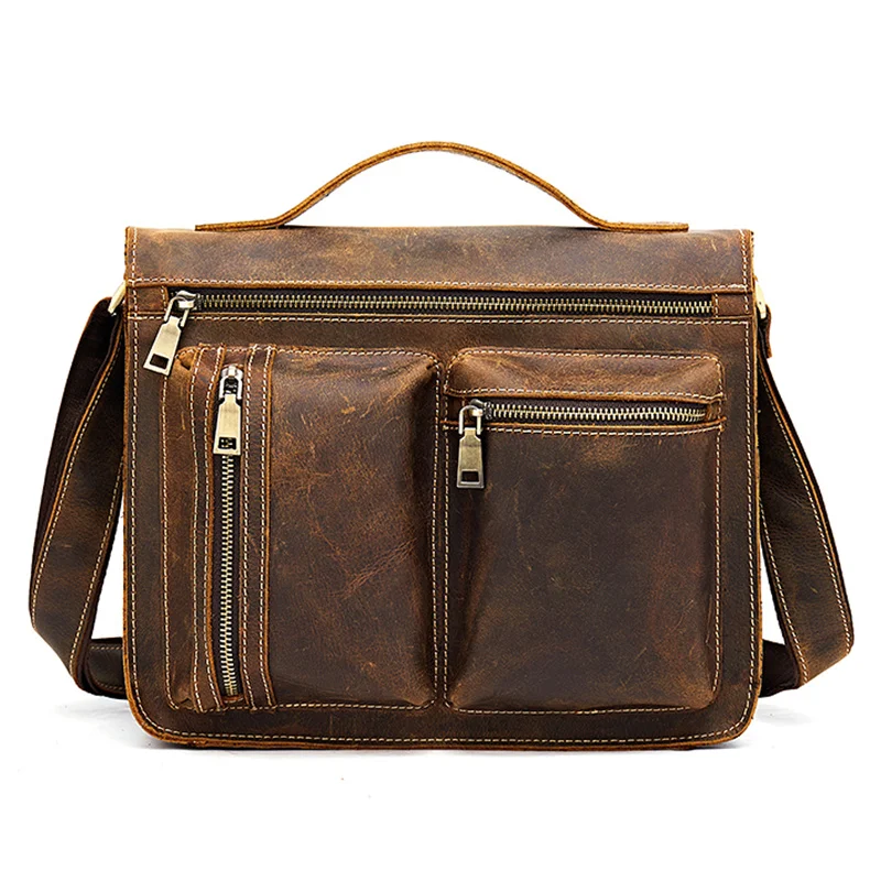 Man's Genuine Leather Briefcases Crossbody Shoulder Fashion Anti-theft Handbag Messenger Male Blosa Business Travel Gift Mochila
Man's Genuine Leather Briefcases Crossbody Shoulder Fashion Anti-theft Handbag Messenger Male Blosa Business Travel Gift Mochila