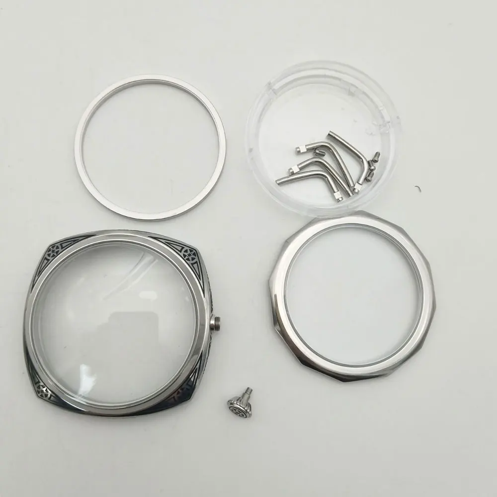47 mm White Polished Stainless Steel Carving Florence Watches Case Fit 6497/ 6498 Movement
47 mm White Polished Stainless Steel Carving Florence Watches Case Fit 6497/ 6498 Movement