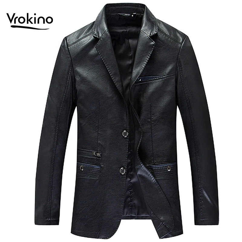 VROKINO 2019 Spring and Autumn New Men's Leather Jacket Stylish High Quality Slim Men's Leather Jacket Large Size M-4XL
VROKINO 2019 Spring and Autumn New Men's Leather Jacket Stylish High Quality Slim Men's Leather Jacket Large Size M-4XL