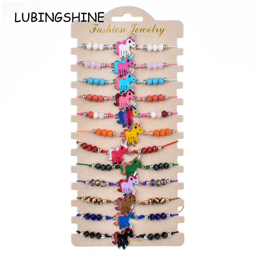 Bohemian 12pcs/lot Unicorn Animal Charms Braided Bracelet for Women Child Crystal Bead Adjustable Rope Chain Yoga Anklet Jewelry
Bohemian 12pcs/lot Unicorn Animal Charms Braided Bracelet for Women Child Crystal Bead Adjustable Rope Chain Yoga Anklet Jewelry