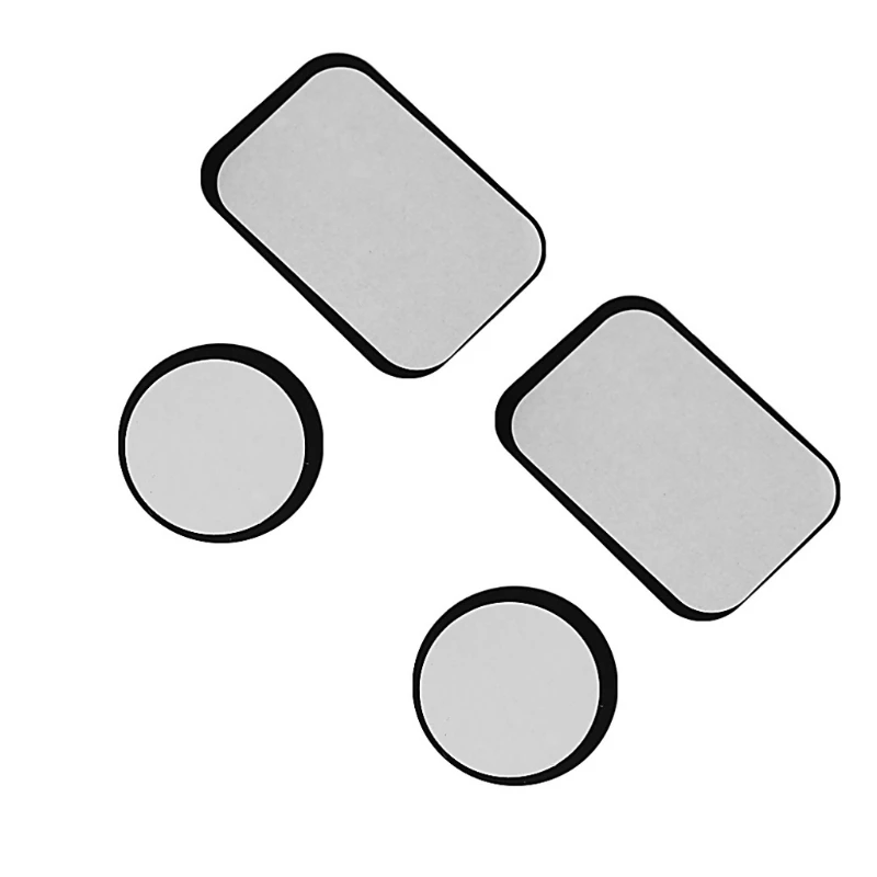 OOTDTY 4pcs New Replace Metal Rectangular Round Plate Sticker For Magnetic Mount Phone Holder | Электроника