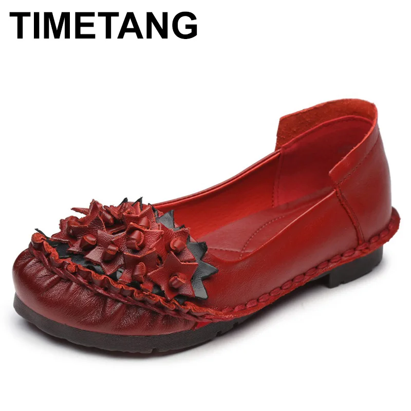 TIMETANG Handmade Vintage Genuine Leather Women Casual Flat Shoes Fashion Flowers Slip On Flats Loafers Soft Flowers Women Shoes
TIMETANG Handmade Vintage Genuine Leather Women Casual Flat Shoes Fashion Flowers Slip On Flats Loafers Soft Flowers Women Shoes