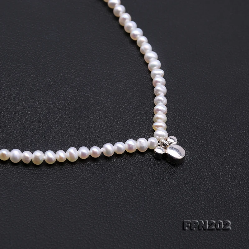 Unique Pearls jewellery Store Natural White 3mm Near Round Small Silver Freshwater Pearl Necklace Baby Girl Gift Silver Clasp
Unique Pearls jewellery Store Natural White 3mm Near Round Small Silver Freshwater Pearl Necklace Baby Girl Gift Silver Clasp