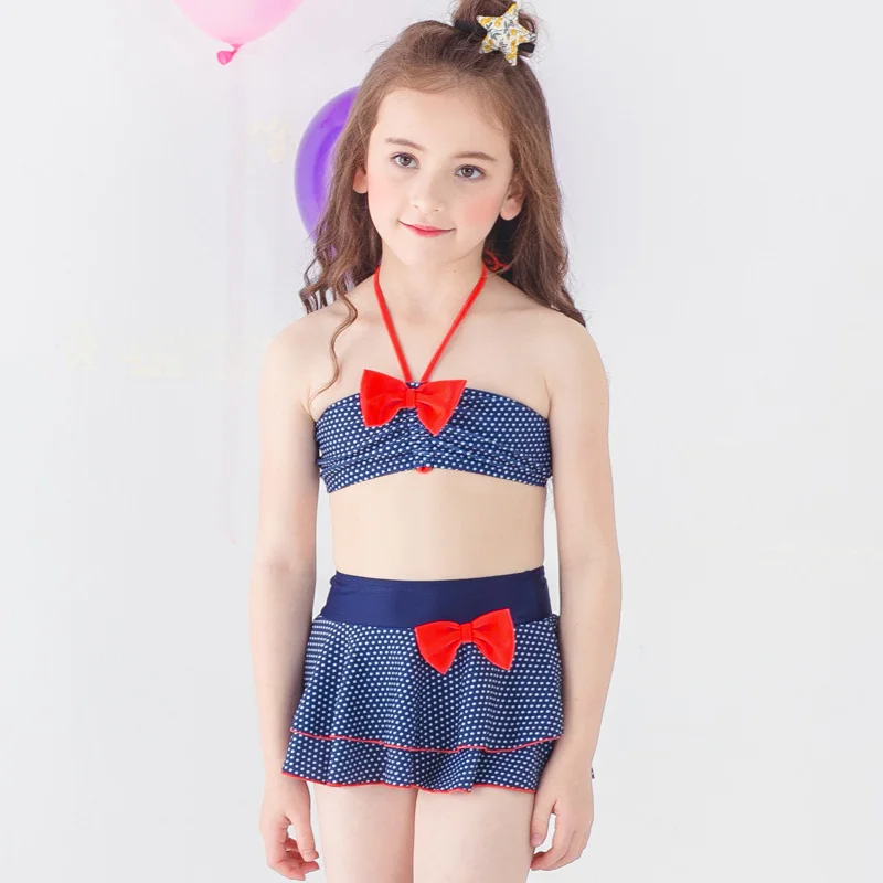 Новинка раздельный купальник для девочек Детский комплект из 3 предметов одежда