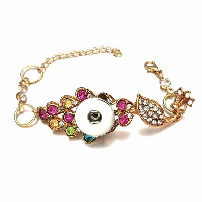 New arrival Crystal 148 Peacock Fashion Link Fit 18mm Snap Button Bracelets Bangle Interchangeable Charm Jewelry For Women Gift
New arrival Crystal 148 Peacock Fashion Link Fit 18mm Snap Button Bracelets Bangle Interchangeable Charm Jewelry For Women Gift
