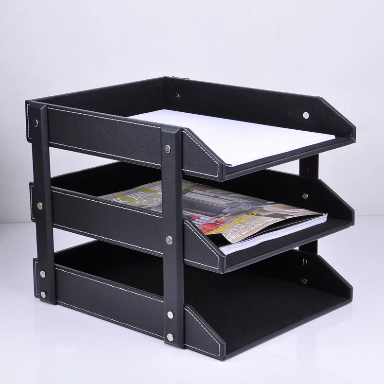 3-layer detachable wood leather desk filing tray box office organizer case document container black 211A
3-layer detachable wood leather desk filing tray box office organizer case document container black 211A