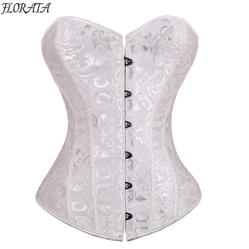 

New Waist Trainer Corset Sexy Whiate Body Shaper Slim Corsets And Bustiers Overbust Floral Tummy Control Girdle Black Tops