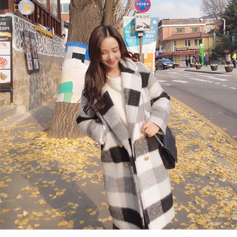 Шерстяная куртка зимнее женское пальто длинное модное корейский стиль 2020 Новое