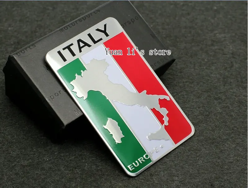 10 Pcs Car Badge Emblem Sticker Metal Aluminum for ITALY EUROPE car body stick 80mm*50mm Car Styling
10 Pcs Car Badge Emblem Sticker Metal Aluminum for ITALY EUROPE car body stick 80mm*50mm Car Styling