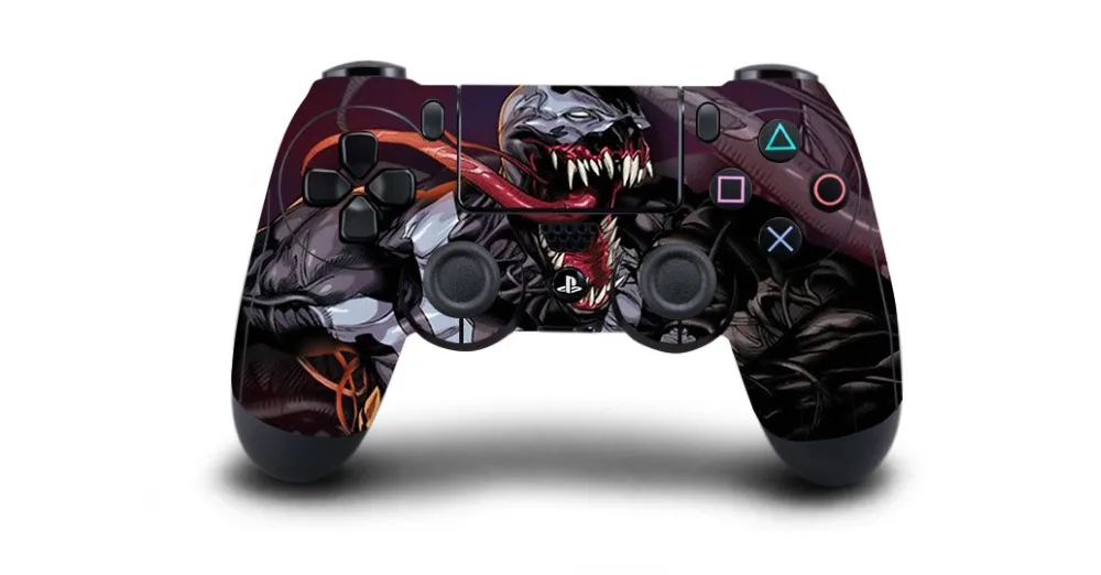 Виниловая наклейка на кожу для 4 контроллеров Dualshock контроллер PS4 Человек-паук яд