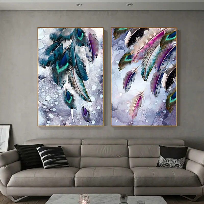 Abstract Pink Purple Feather Decoration Colorful Poster Print Painting On The Wall for Living Room Girls Modern Wall Art Decor
Abstract Pink Purple Feather Decoration Colorful Poster Print Painting On The Wall for Living Room Girls Modern Wall Art Decor