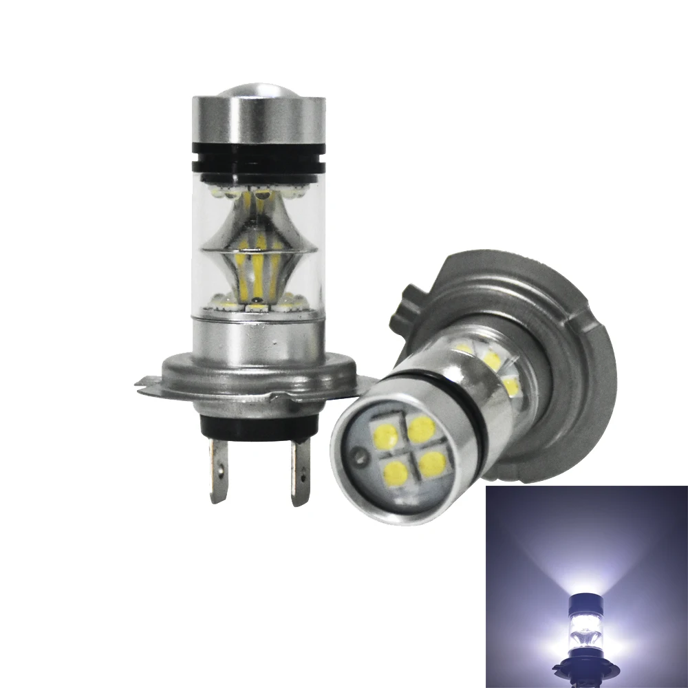 2pcs 100W High Power H7 LED HeadLight 20 SMD Car Fog lights DC 12V~24V 360 Degree White
2pcs 100W High Power H7 LED HeadLight 20 SMD Car Fog lights DC 12V~24V 360 Degree White