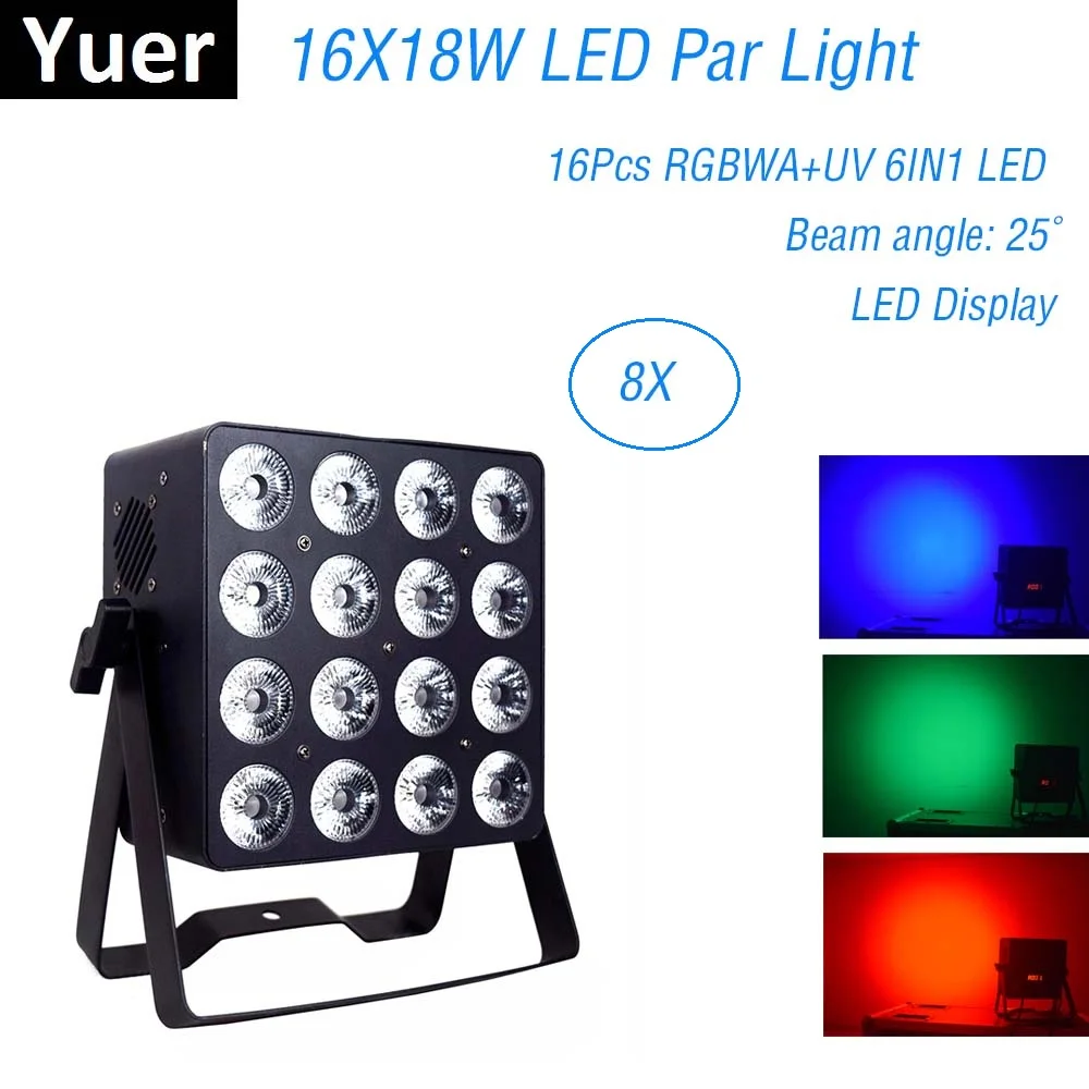 Aluminum Alloy LED Par 16X18W RGBWA+UV 6IN1 LED Par Can Par Led Spotlight Christmas Projector Wash Lighting Effect Dj Light Club
Aluminum Alloy LED Par 16X18W RGBWA+UV 6IN1 LED Par Can Par Led Spotlight Christmas Projector Wash Lighting Effect Dj Light Club
