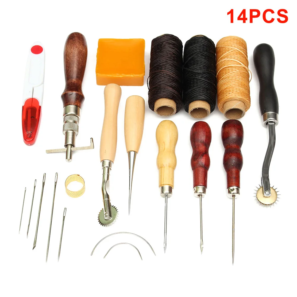 1 Set Leather Craft Tools Punch Kit Stitching Carving Sewing Saddle Groover WWO66
1 Set Leather Craft Tools Punch Kit Stitching Carving Sewing Saddle Groover WWO66