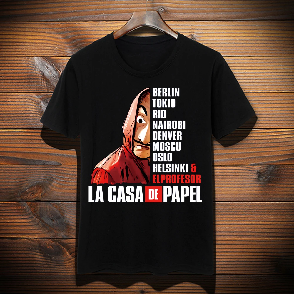La casa de papel tshirt Money Heist shirt For Men Women Dali Mask short sleeve shirt La casa de papel tshirt Top Tess
La casa de papel tshirt Money Heist shirt For Men Women Dali Mask short sleeve shirt La casa de papel tshirt Top Tess