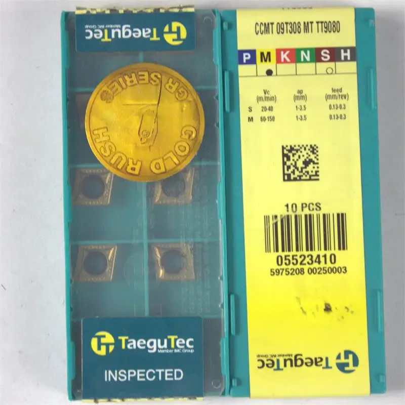 CCMT09T308-MT TT9080 blade carbide insert turning tool 10pcs/lot original Taegutec cnc insert
CCMT09T308-MT TT9080 blade carbide insert turning tool 10pcs/lot original Taegutec cnc insert