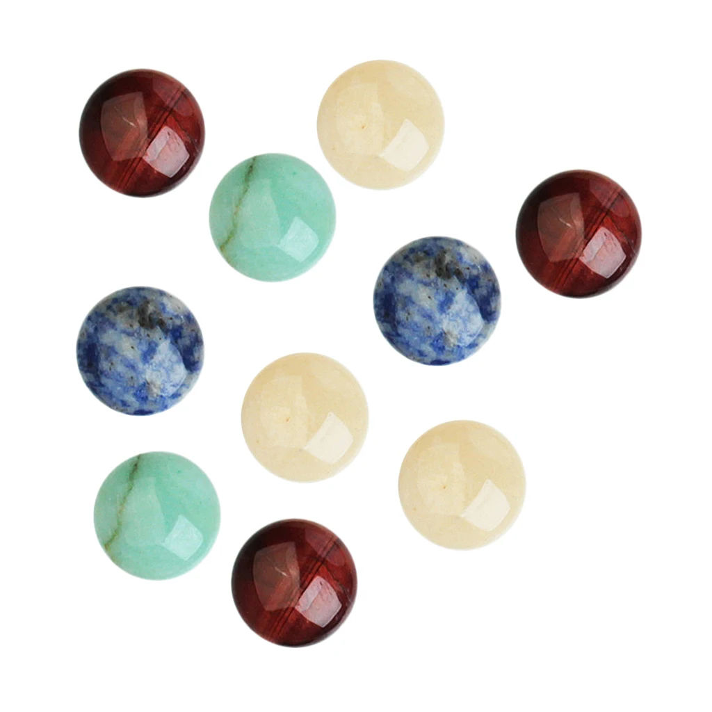 30Pieces Jewelry Making 8/6mm Half Round Gemstone Cabochon Stone DIY Charms