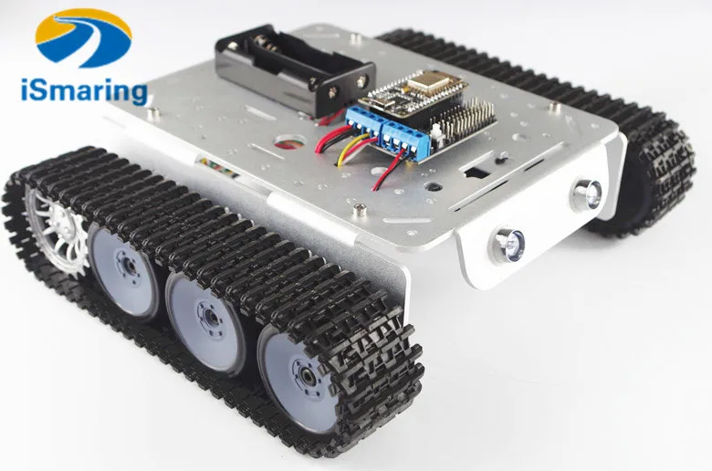 

Official iSmaring TP200 Metal Crawler Tank chassis Robot Car Model Android Apple Mobile Phone Remote Control with free Source Co