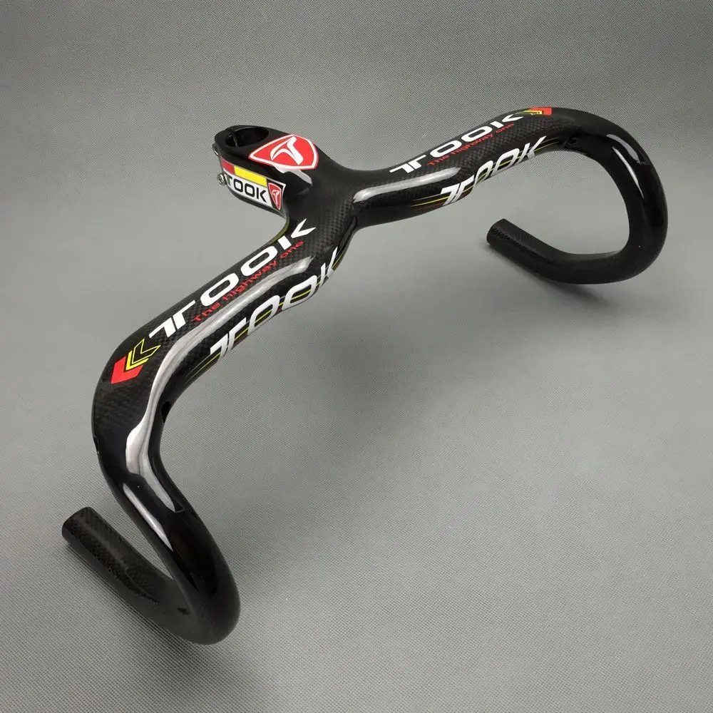 TOOK Carbon 3K Road Mountain Bike Bicycle Racing Drop Integrated Bar Stem Handlebar 90/100/110/120*400/420/440mm
TOOK Carbon 3K Road Mountain Bike Bicycle Racing Drop Integrated Bar Stem Handlebar 90/100/110/120*400/420/440mm